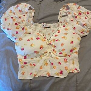 Floral blouse crop top